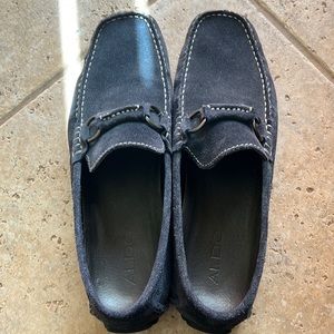 Aldo Salustiano Black Suede Loafers